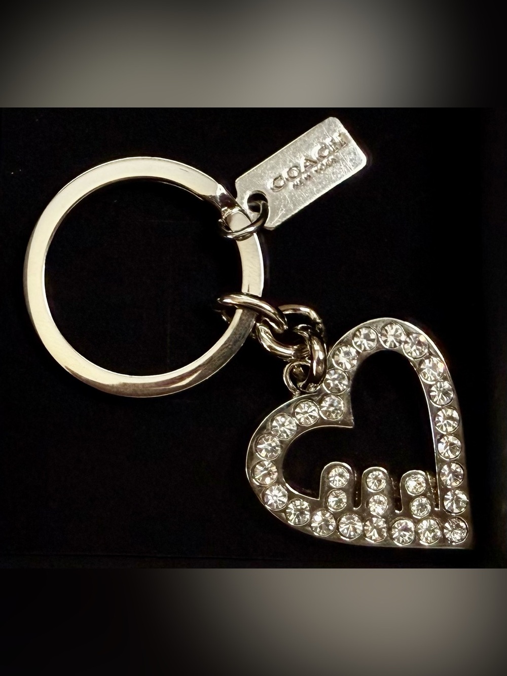 Coach Poppy Pave Crystal Keychain